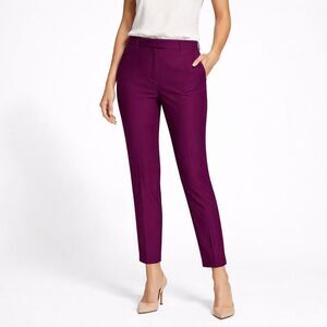 The Limited  Pants Size 14 Burgundy Slim Ankle Crop Mid-Rise